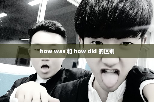 how was 和 how did 的区别