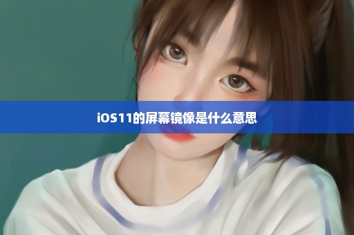 iOS11的屏幕镜像是什么意思