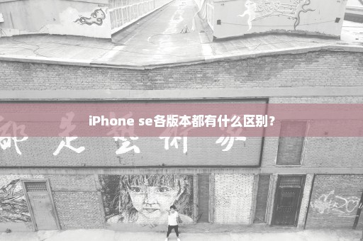 iPhone se各版本都有什么区别？
