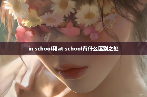 in school和at school有什么区别之处