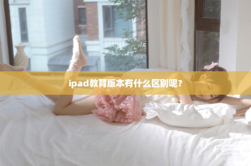 ipad教育版本有什么区别呢？