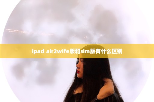 ipad air2wife版和sim版有什么区别