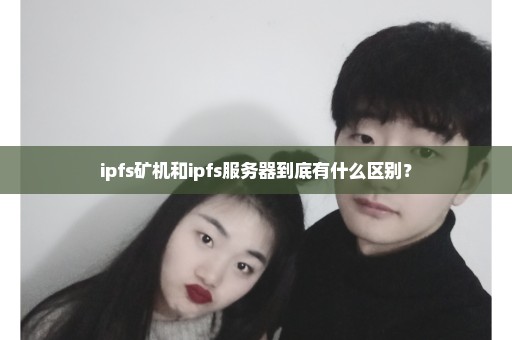 ipfs矿机和ipfs服务器到底有什么区别？