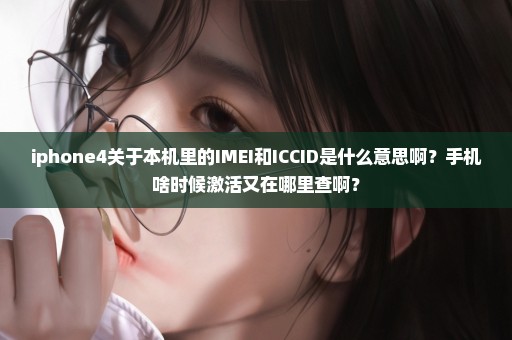 iphone4关于本机里的IMEI和ICCID是什么意思啊？手机啥时候激活又在哪里查啊？