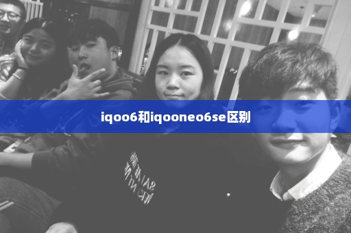 iqoo6和iqooneo6se区别
