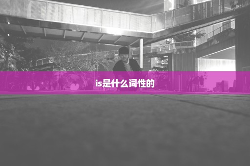 is是什么词性的