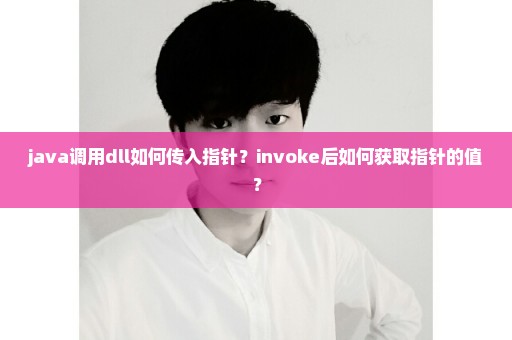 java调用dll如何传入指针？invoke后如何获取指针的值？