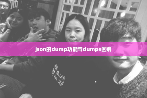 json的dump功能与dumps区别