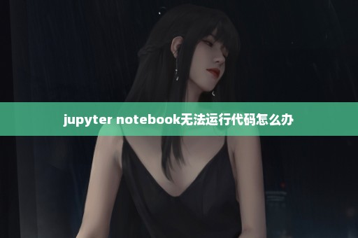 jupyter notebook无法运行代码怎么办
