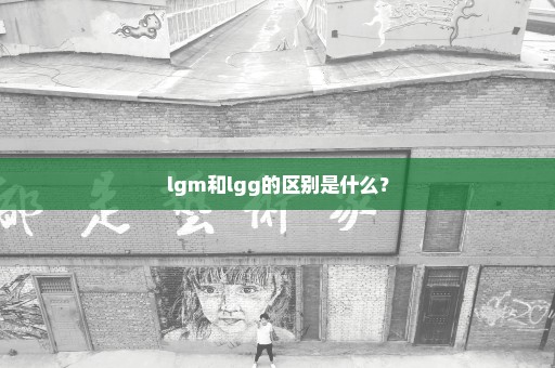 lgm和lgg的区别是什么？