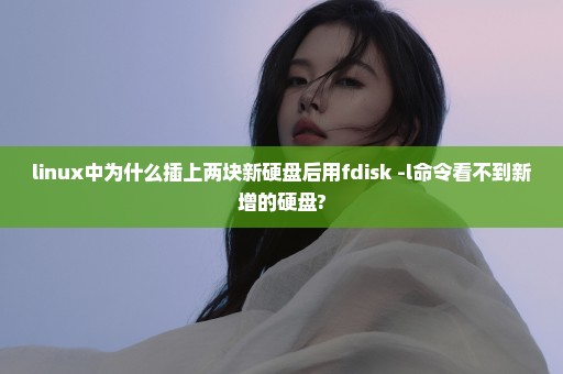 linux中为什么插上两块新硬盘后用fdisk -l命令看不到新增的硬盘?