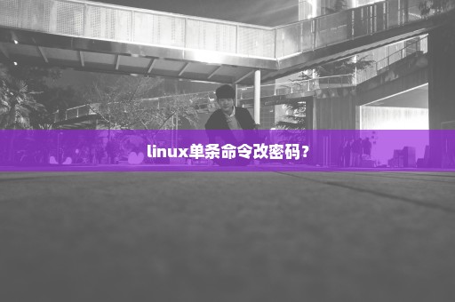 linux单条命令改密码？
