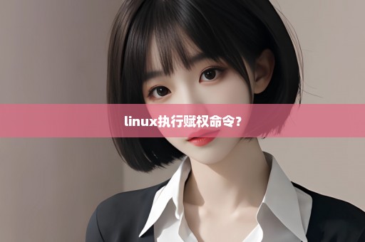 linux执行赋权命令？