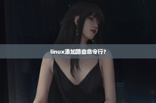 linux添加路由命令行？