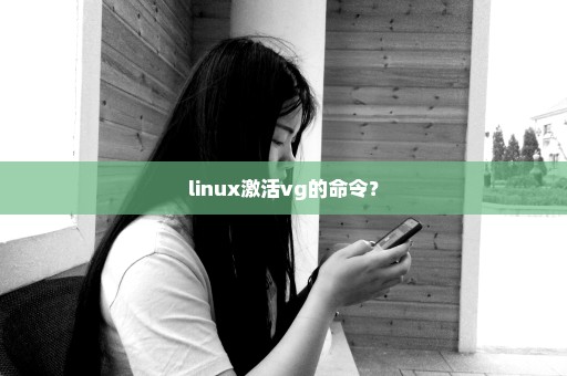 linux激活vg的命令？