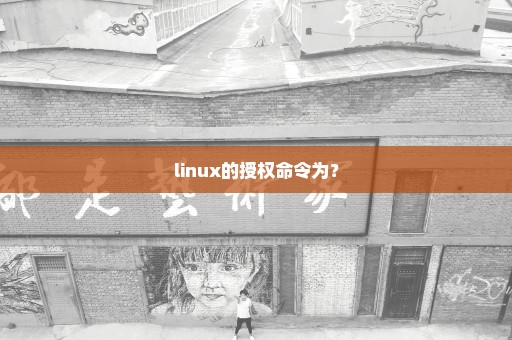 linux的授权命令为？