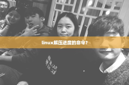 linux解压进度的命令？