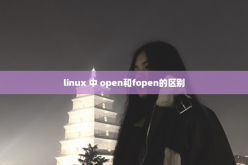 linux 中 open和fopen的区别