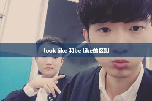 look like 和be like的区别
