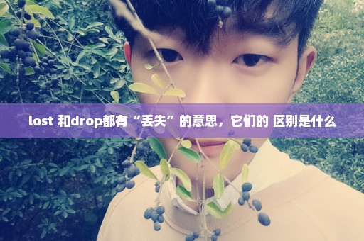 lost 和drop都有“丢失”的意思，它们的 区别是什么