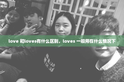 love 和loves有什么区别，loves 一般用在什么情况下