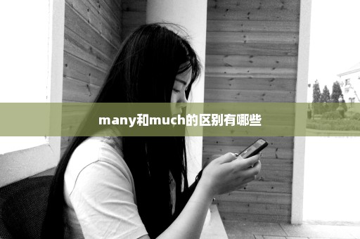 many和much的区别有哪些