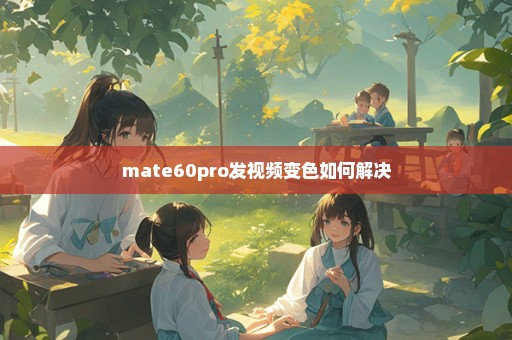 mate60pro发视频变色如何解决