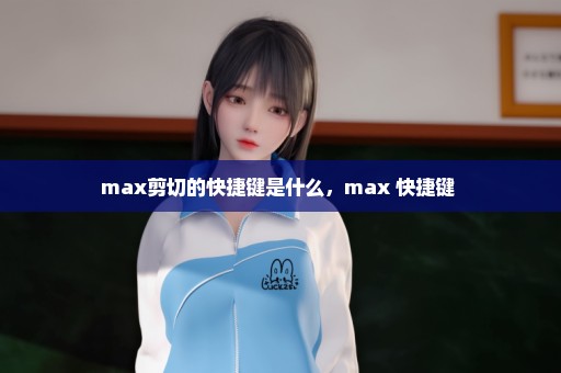max剪切的快捷键是什么，max 快捷键 