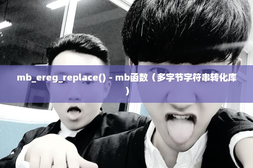 mb_ereg_replace() - mb函数（多字节字符串转化库）