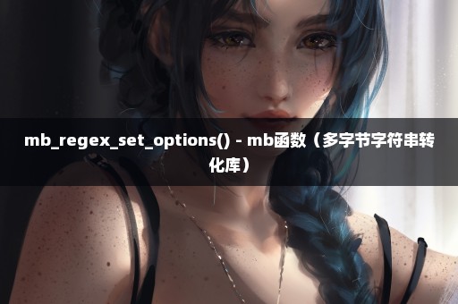 mb_regex_set_options() - mb函数（多字节字符串转化库）