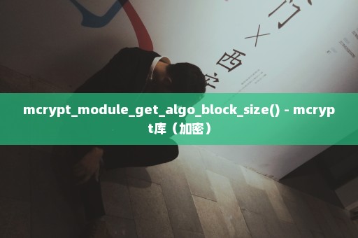 mcrypt_module_get_algo_block_size() - mcrypt库（加密）