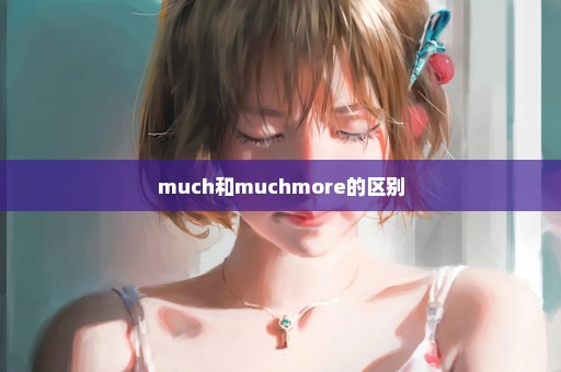much和muchmore的区别