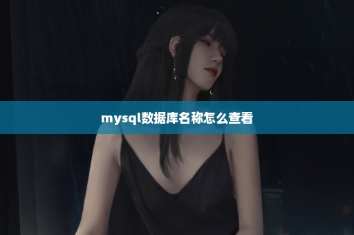 mysql数据库名称怎么查看