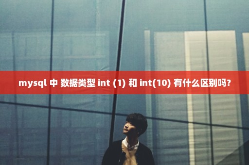 mysql 中 数据类型 int (1) 和 int(10) 有什么区别吗？