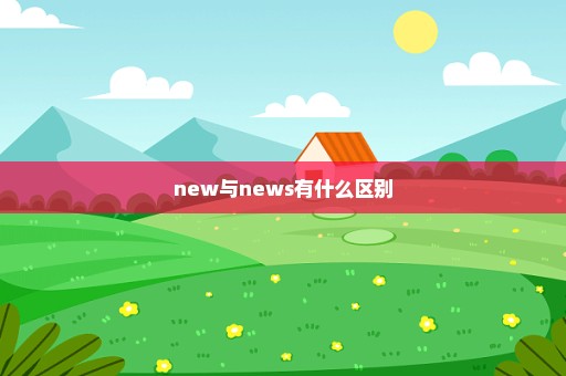 new与news有什么区别