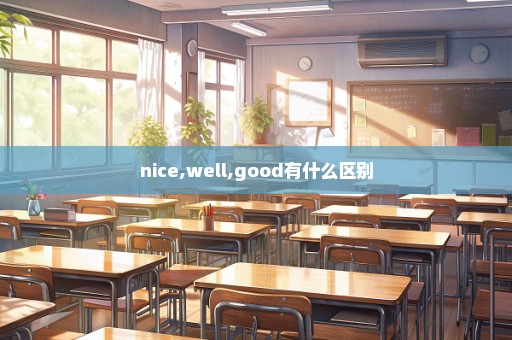 nice,well,good有什么区别