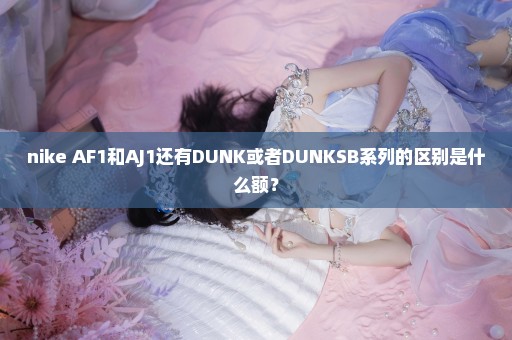 nike AF1和AJ1还有DUNK或者DUNKSB系列的区别是什么额？