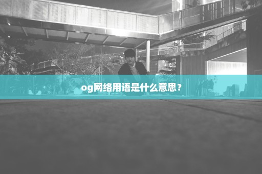 og网络用语是什么意思？