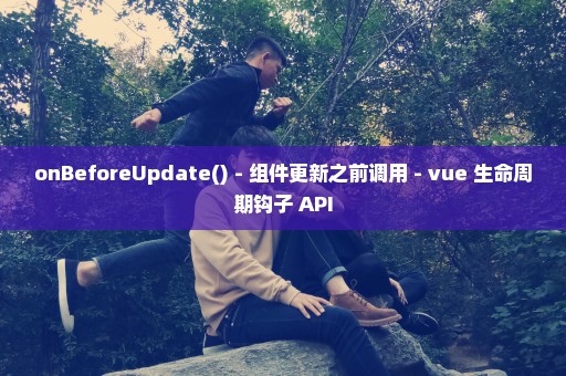 onBeforeUpdate() - 组件更新之前调用 - vue 生命周期钩子 API
