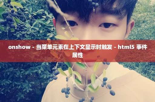 onshow - 当菜单元素在上下文显示时触发 - html5 事件属性