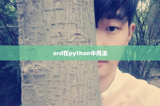 ord在python中用法