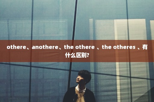 othere、anothere、the othere 、the otheres 、有什么区别?