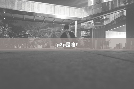 p2p是啥？