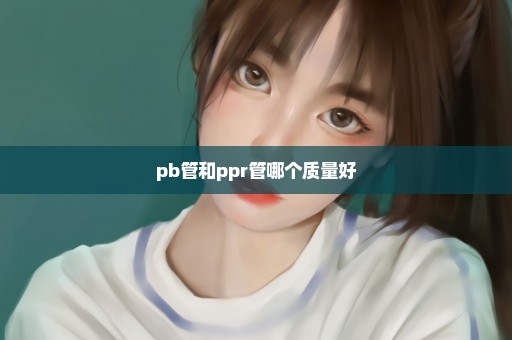 pb管和ppr管哪个质量好