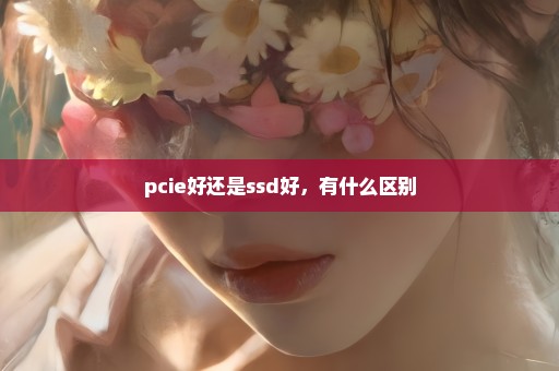 pcie好还是ssd好，有什么区别