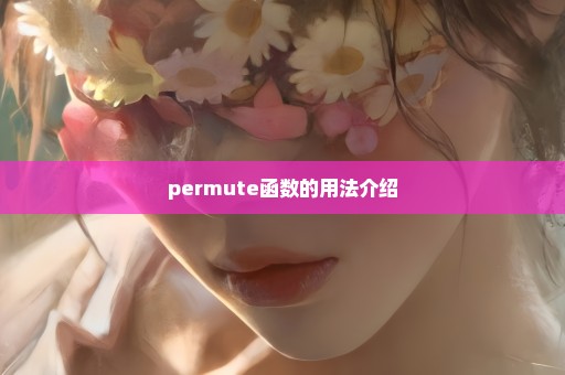 permute函数的用法介绍
