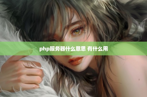 php服务器什么意思 有什么用