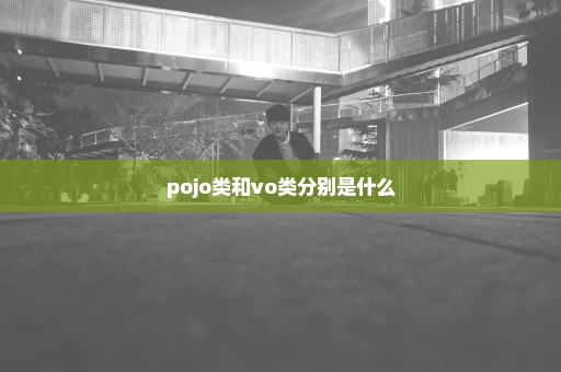 pojo类和vo类分别是什么