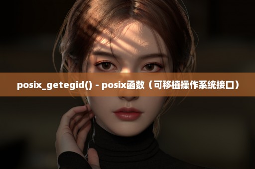posix_getegid() - posix函数（可移植操作系统接口）