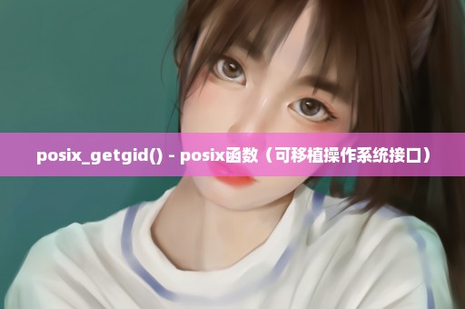 posix_getgid() - posix函数（可移植操作系统接口）